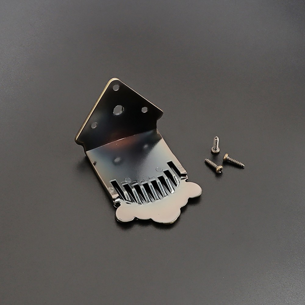 8 String Mandolin Tailpiece Feather Pattern Metal Bronze Mandolin Repair Part