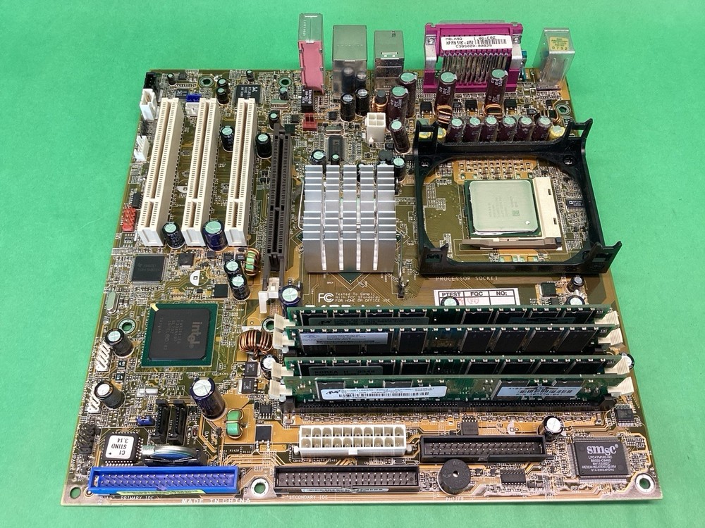 HP P4SD-LA Motherboard + Pentium 4 Processor CPU + RAM - UNTESTED