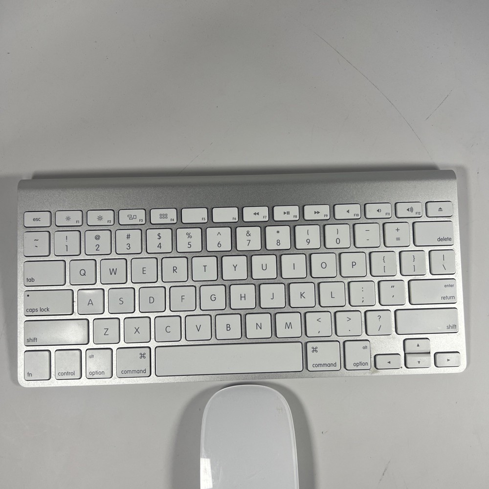 Apple A1314 Wireless Keyboard A1296 Magic Mouse Bluetooth Bundle Set for Mac