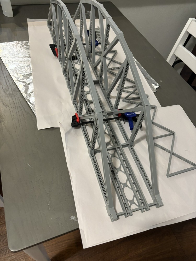 O Scale 145’ Single Track Bridge “Accomodates 2.5” Wide Track Including Ties”