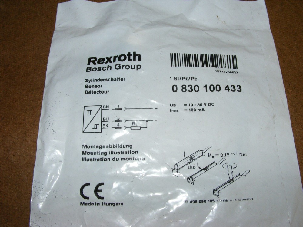 Bosch Rexroth 0830100433 Sensor NOS (n.o.)