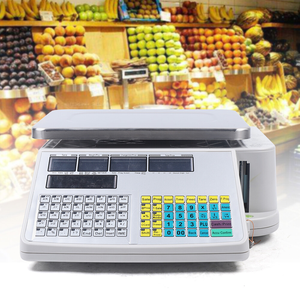 Digital Printing Computing Scale Price Market + Thermal Printer Food Fruit Scale