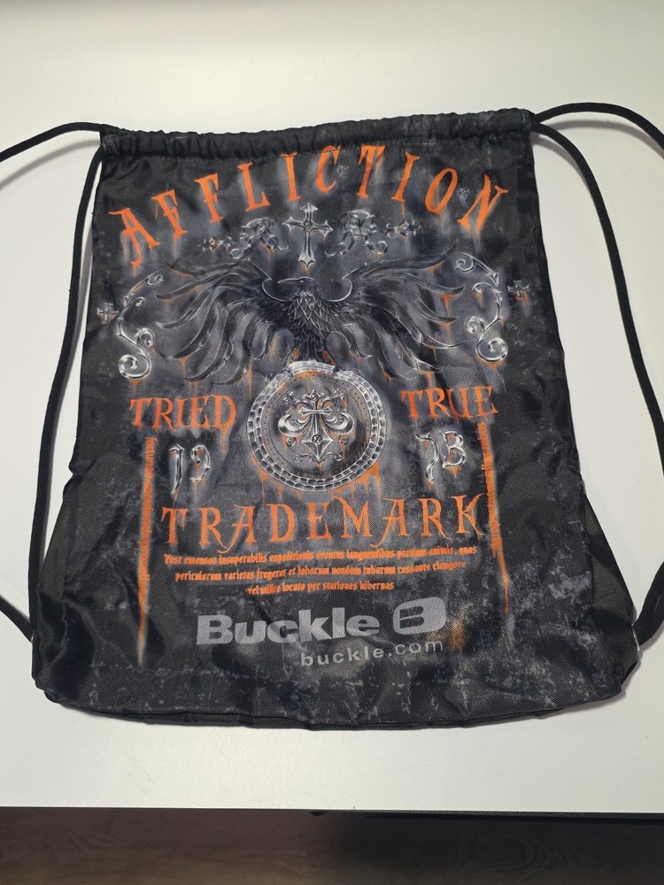 AFFLICTION Light Weight Drawstring Back Pack/Bag. [C3]