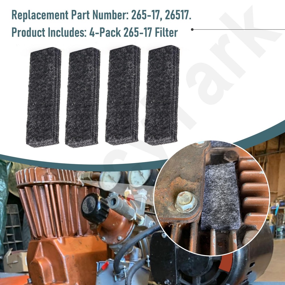 4-Pack Air Compressor Filters for Craftsman, DeVilbiss, Porter Cable Models