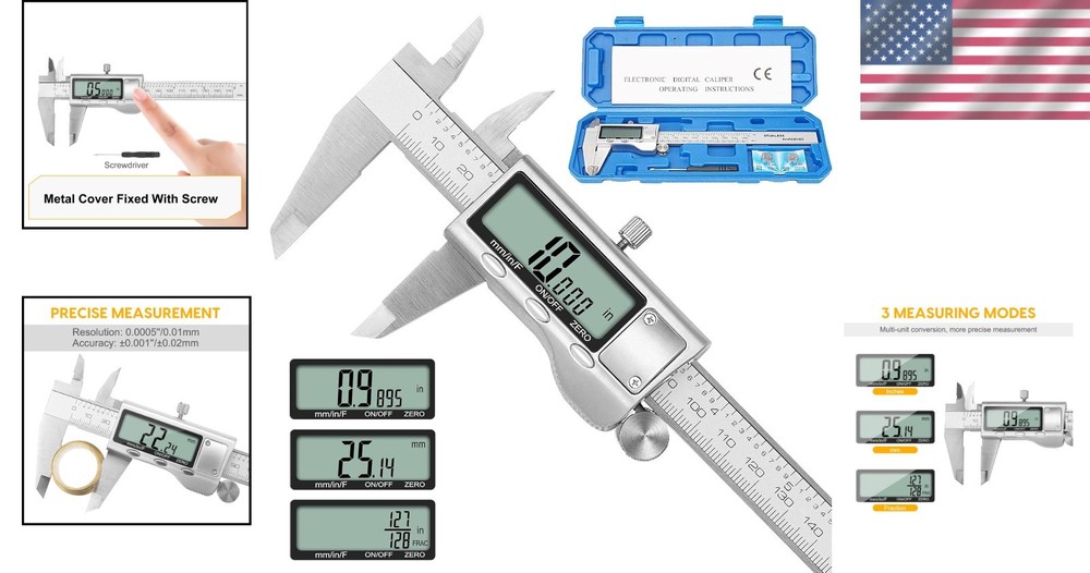 User-Friendly 6 Inch Digital Caliper - LCD, Inch/Metric Conversion for Craftsmen