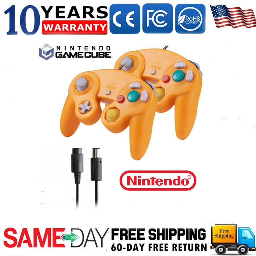 2 Pack For Nintendo GameCube GC & Wii U Console Wired NGC Controller Gamepad US