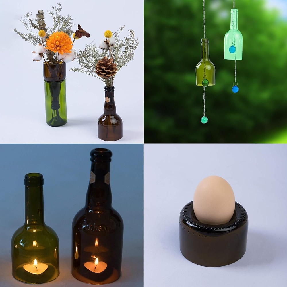 Versatile Glass Bottle Cutter with Rubber Base for Stable Cutting Projects
