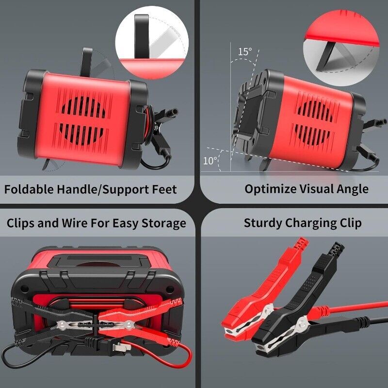 20A Battery Charger 12V/24V Smart Auto Charger for Car Truck Boat RV Lifepo4