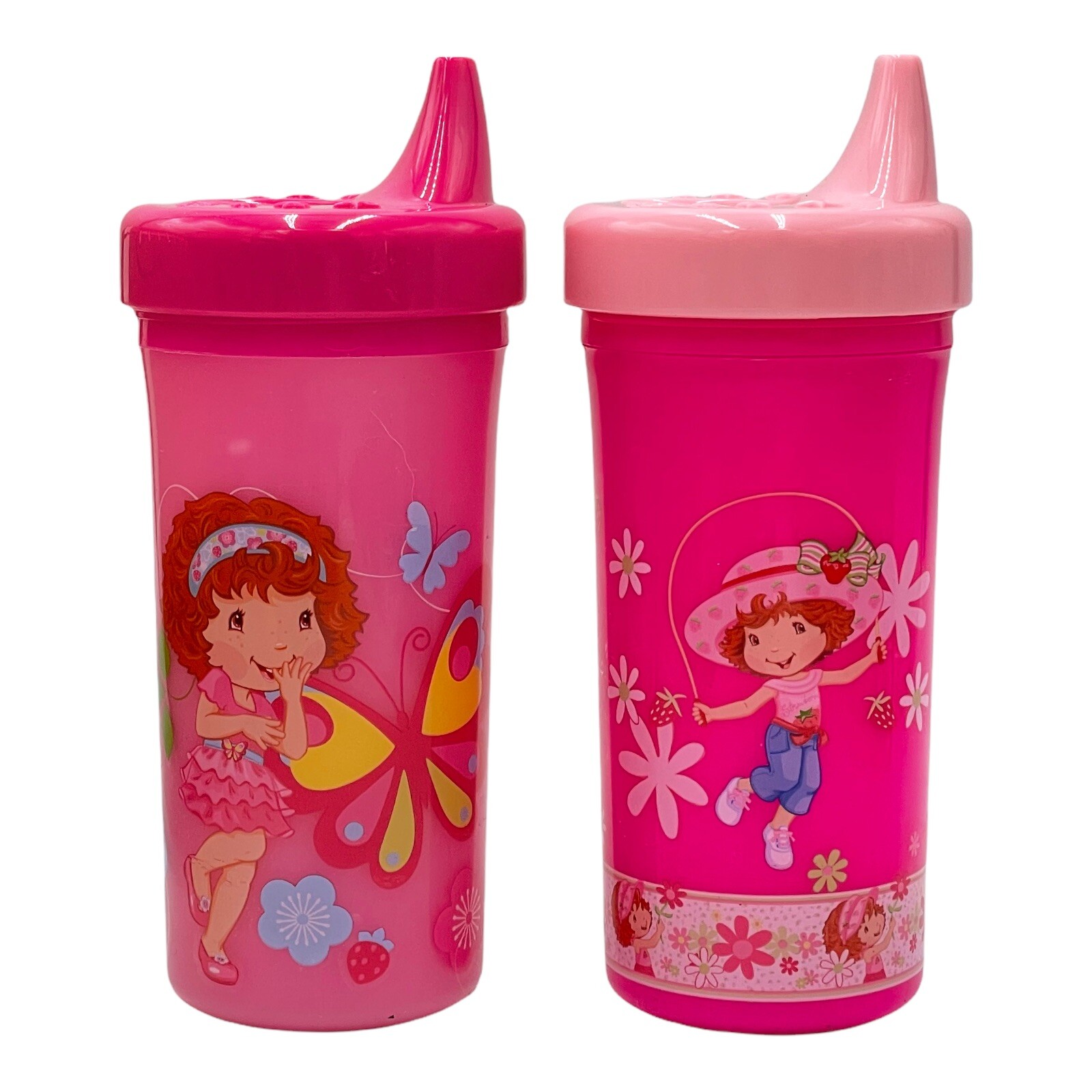 2 Pk Sippy Cup Spill Proof Nascar Tonka Strawberry Shortcake My Little Pony PICK