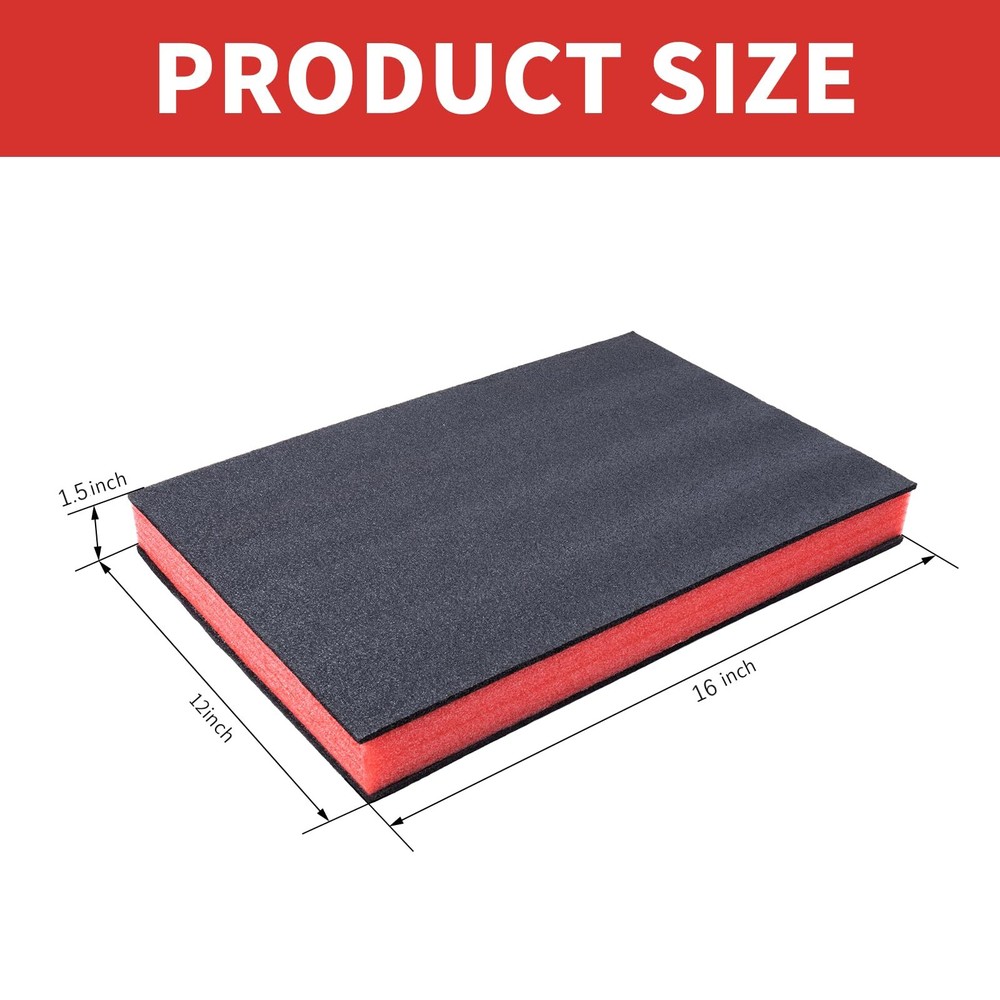 Tool Box Shadow Foam Organizer Cuttable Polyurethane Craft Foam Pads Black To...