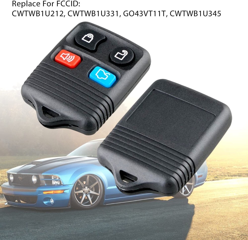 2 Keyless Entry Remote Control 4 Button Car Key Fob Clicker Transmitter For Ford