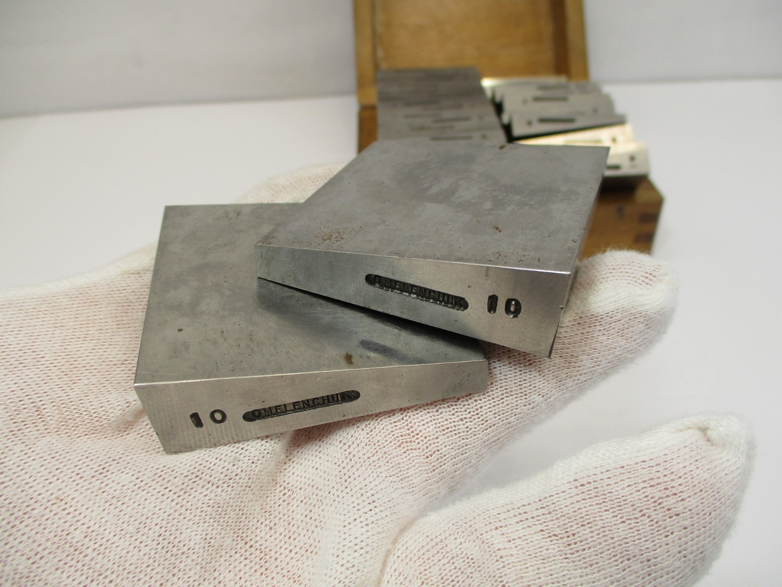 (22) Pc Angle Block Set OMELENCHUK 1° - 30° in Pairs Hard Ground Wood Case EC