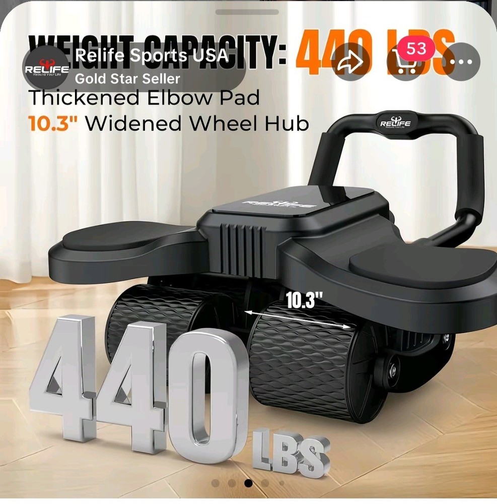 Relief Ab Roller High-Performance with Elbow Rest And Mat