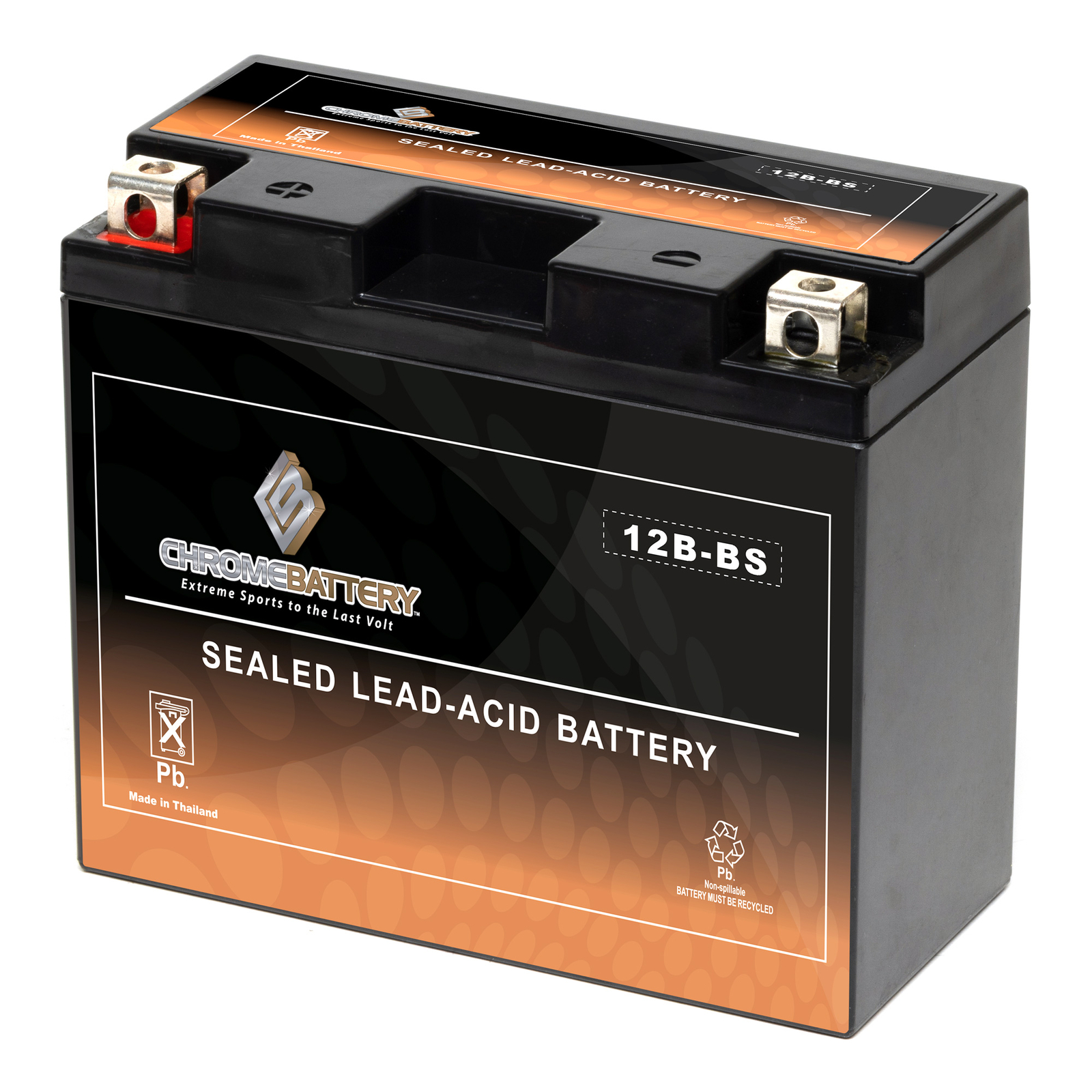 YT12B-BS High Performance - Maintenance Free - Sealed AGM Motorcycle Battery