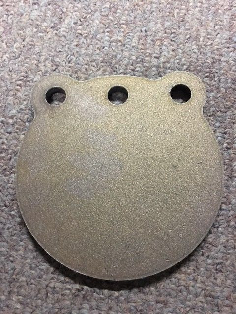 A36 Steel Target Gong 8" x 5/8" Three Hole Pistol Plate IDPA! WITH FREE HOOKS!