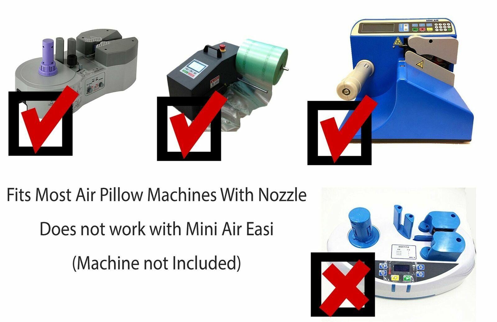 4 PACK of 984ft x 8" x 8" Air Pillow Cushion Bubble Film Roll for Wrap Packaging