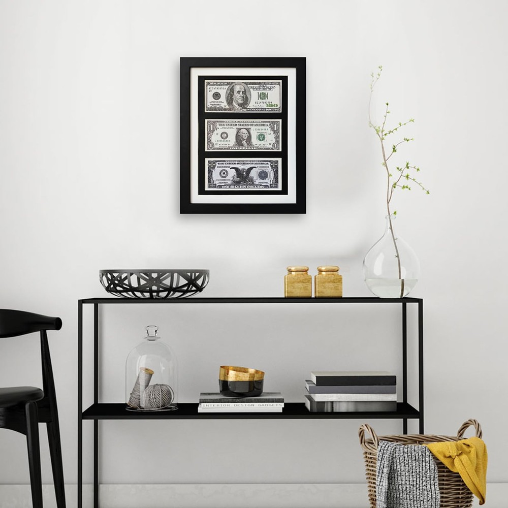Tabletop picture frame, Dollar Bill Frame ,Multi Dollar Bill Frame