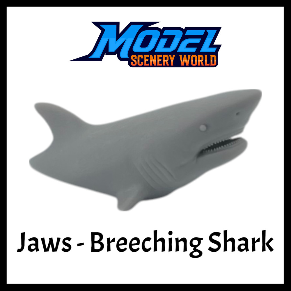 Jaws Breeching Shark - HO Scale 1:87 - Gray