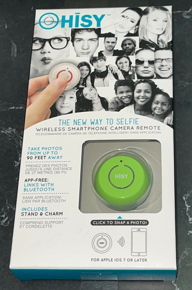 Hisy Wireless Smartphone Camera Remote for Apple/Android - Green Color