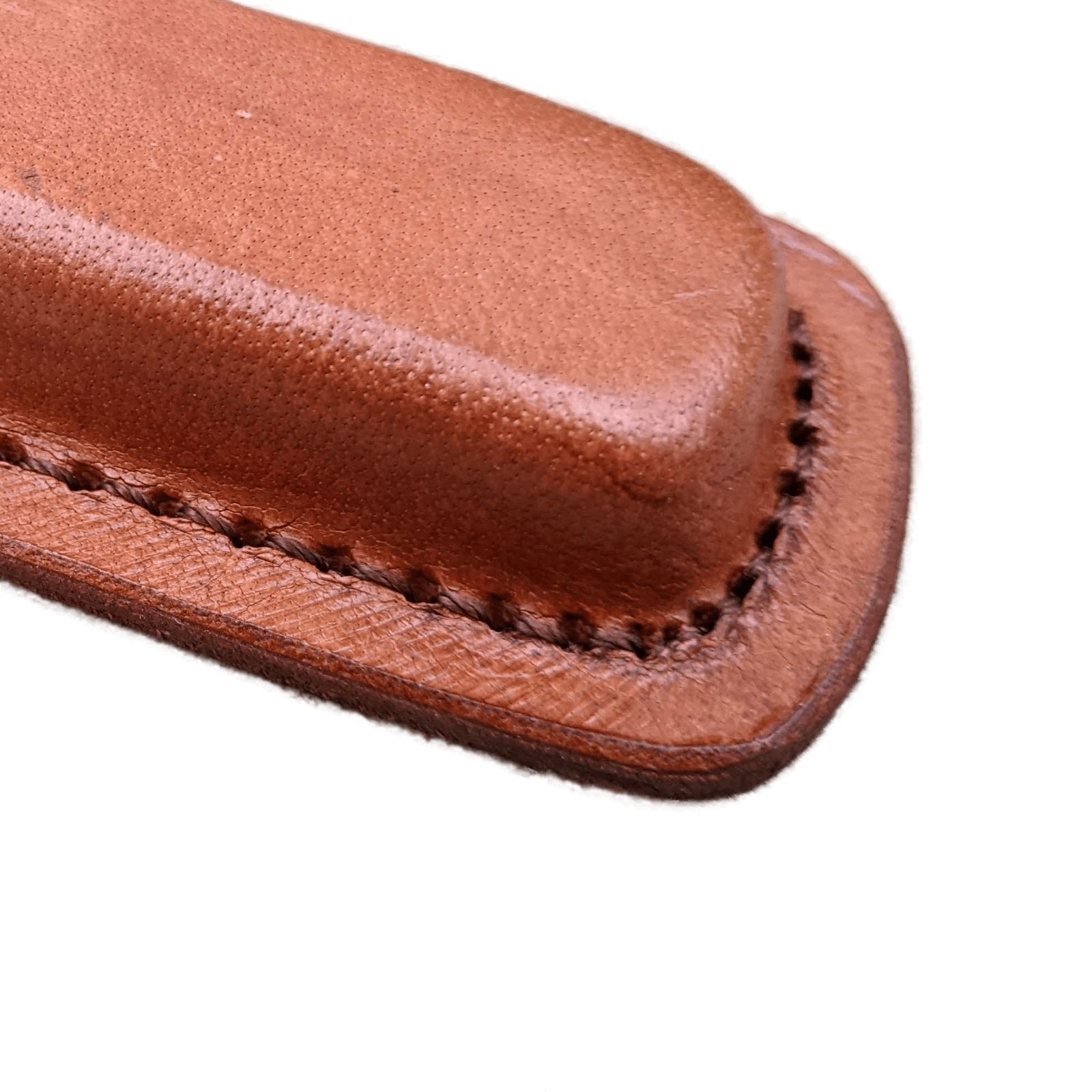 NEW Folding Pocket Knife Sheath 4" Brown Genuine Leather Belt Case