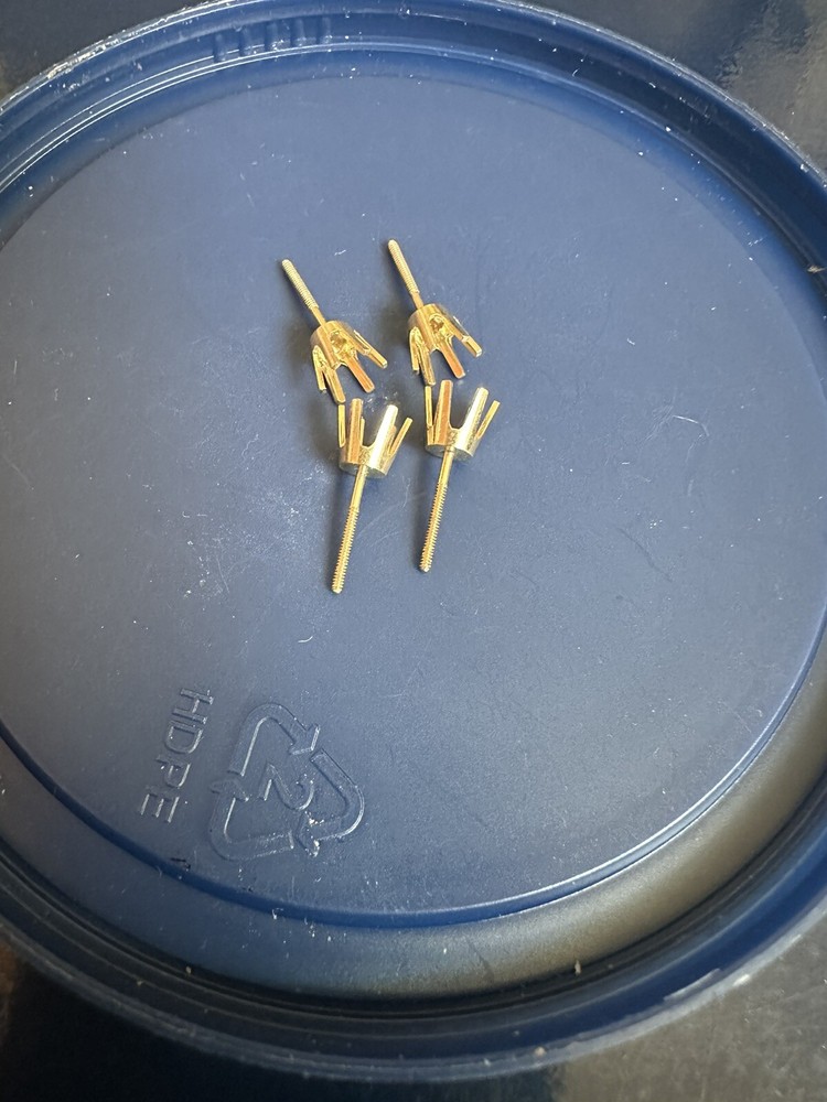 1.25ct yellow gold round stud earring mounting setting screw back post 6 prong