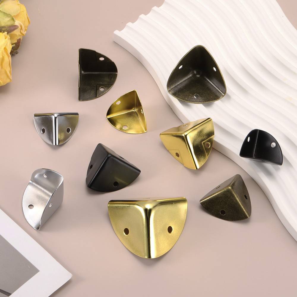 8PCS Metal Corner Protector 1 x 1 x 1 Inch (Black)