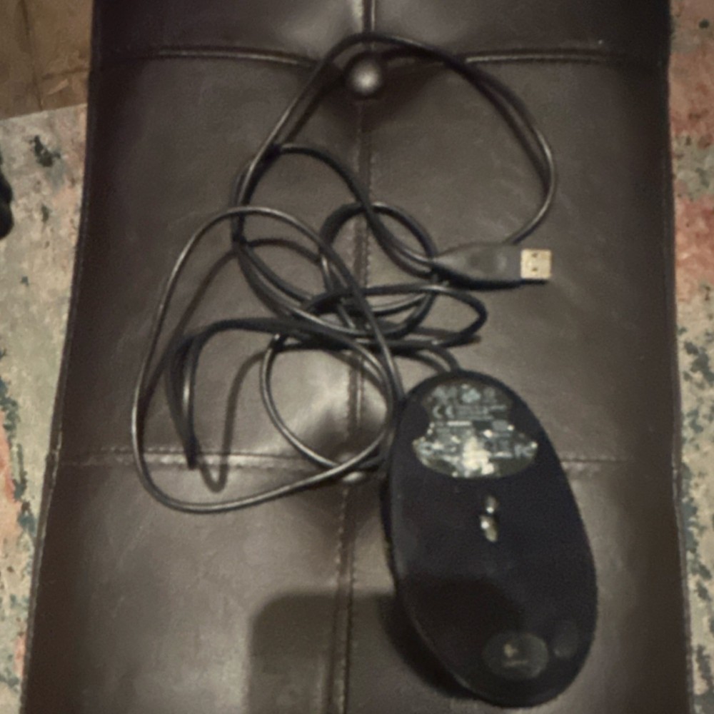 Logitech M310 Optical USB Wired Standard Mouse Scroll Wheel Black Silver