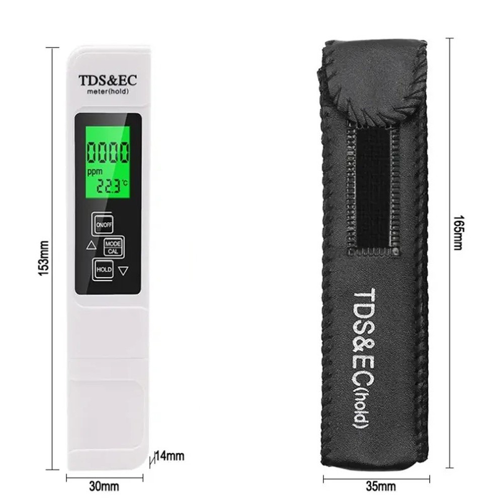 2PC TDS Water Quality Meter Digital Tester Testing Kits Drinking Water 0-9990PPM