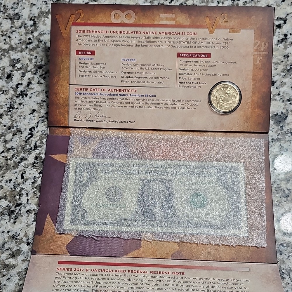 Native American $1 Coin 2019 Philadelphia Enhanced Uncirculated Space Program
