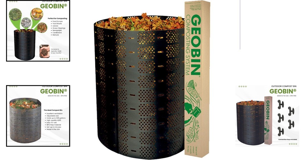 Expandable Outdoor Compost Bin - 246 Gallon Capacity with Maximum Ventilation