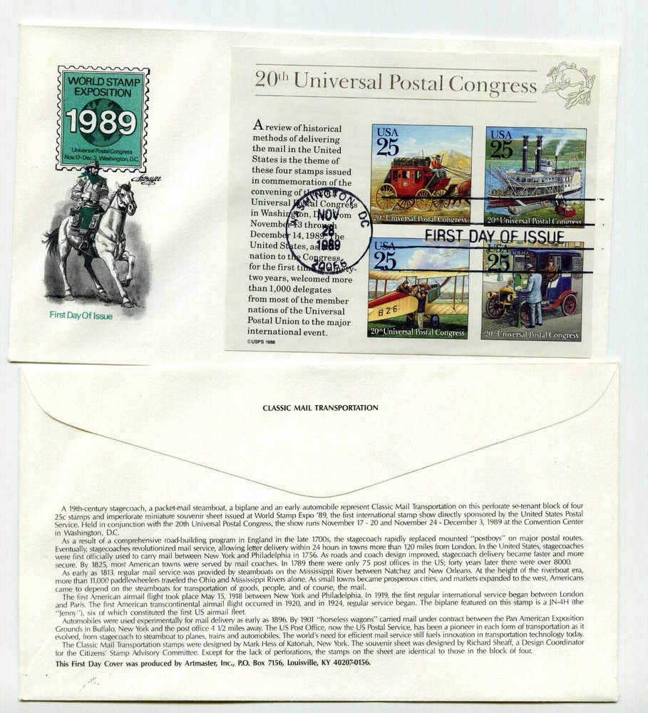 2438 $1. Classic mail S/S Artmaster, FDC