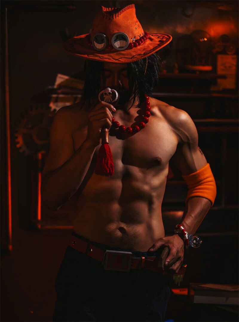 Anime ONE PIECE Portgas D Ace Cosplay Necklace Bracelet Pointer Bangle Belt Prop
