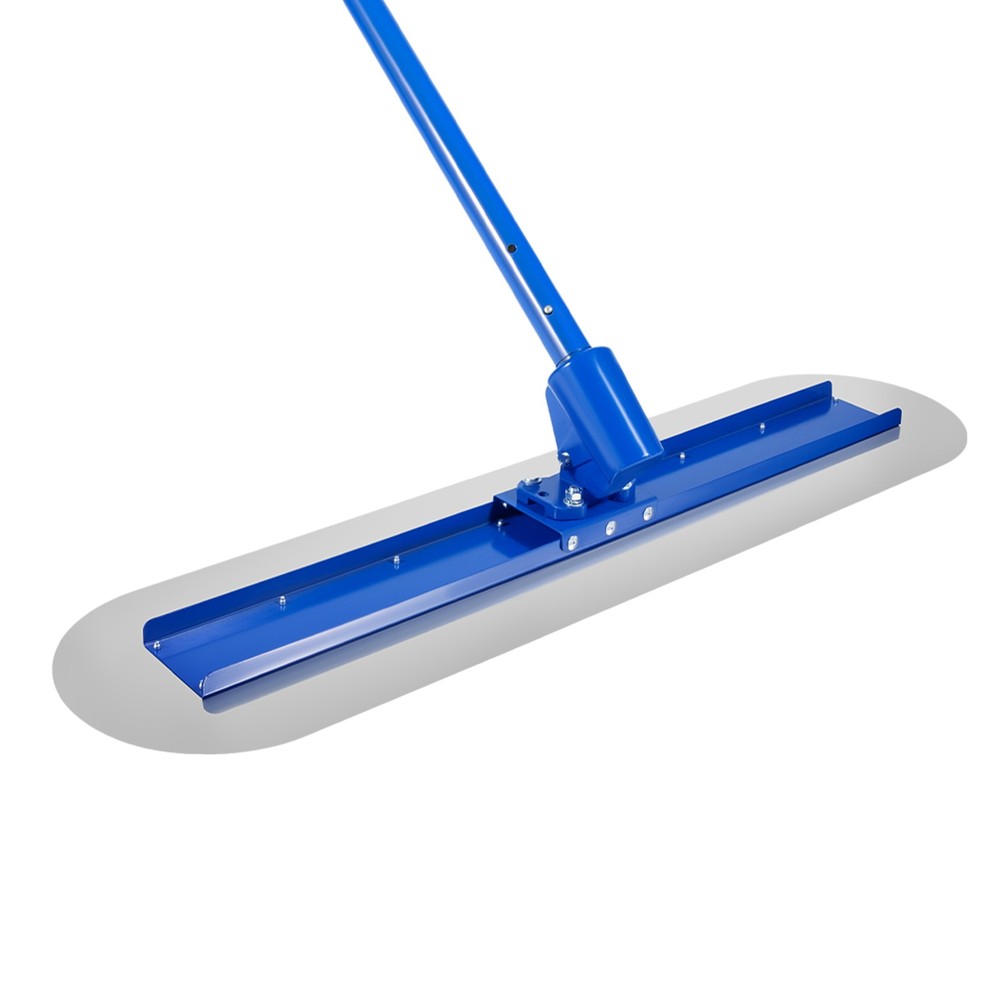 Bull Float 48x12” Concrete Float Tool Trowel Float With 3 Handles Round End Blue