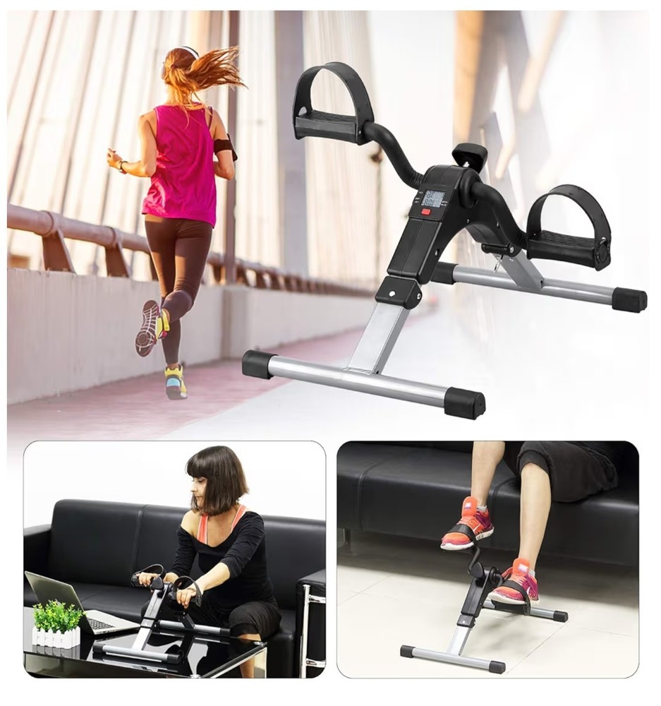 Folding Pedal Exerciser, Mini Under Desk Bike