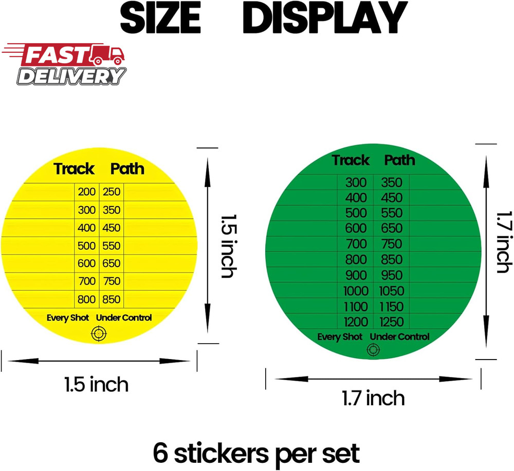 Twizz Scope DOPE Sticker Pack: Removable, Writable Adhesive Labels – 12 Pack (2