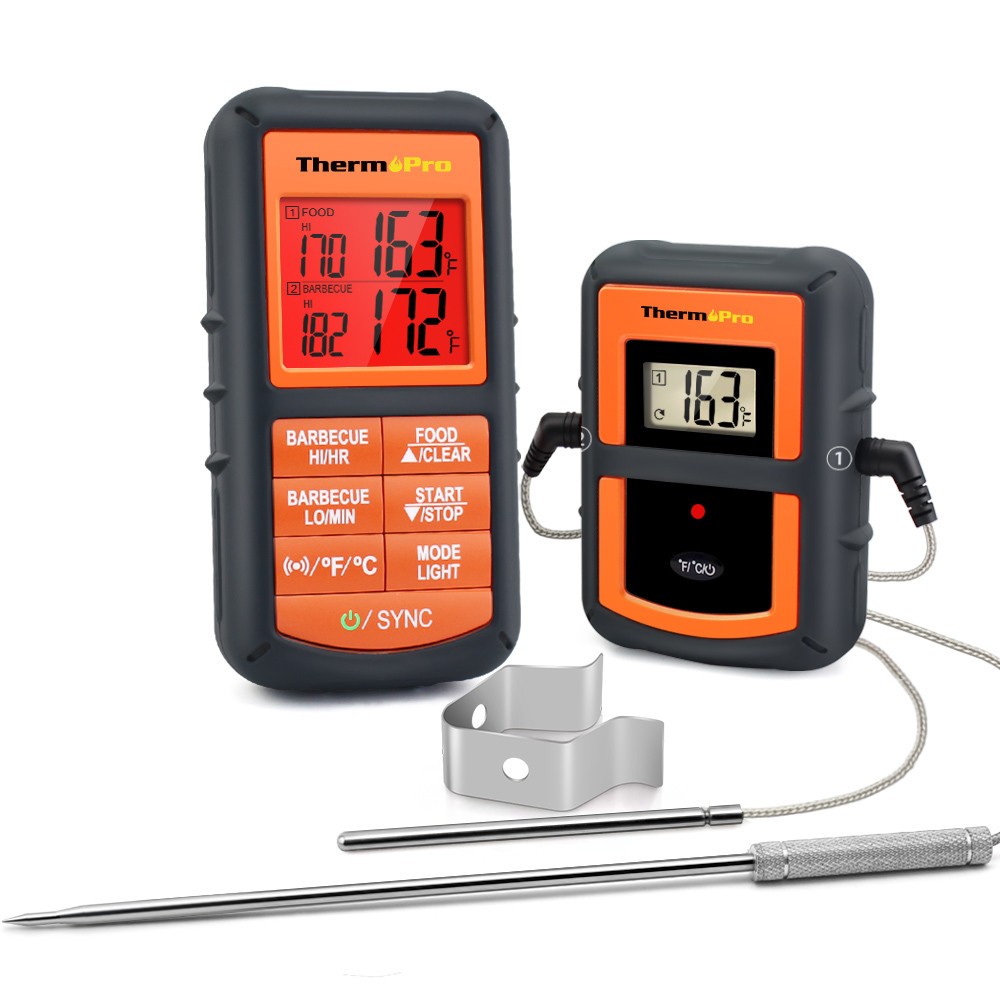 ThermoPro TP-08S Wireless Meat Thermometer Long Range Dual Probe Backlit Display