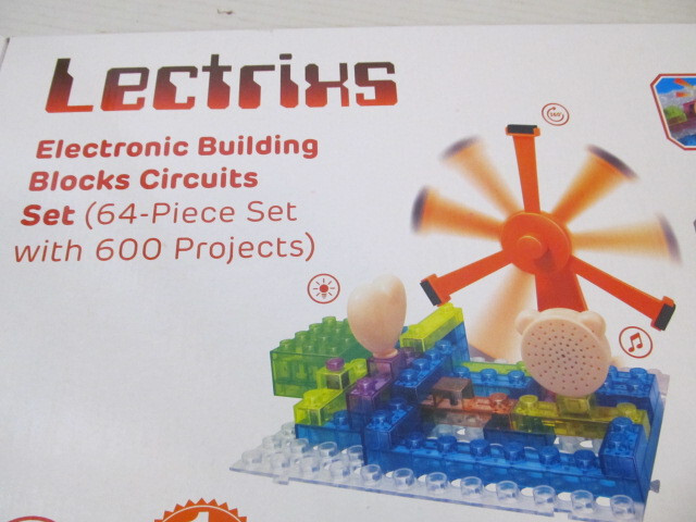 Lectrixs 64-Piece Electronic Building Blocks Circuits Set w 600 Projects Age 8+