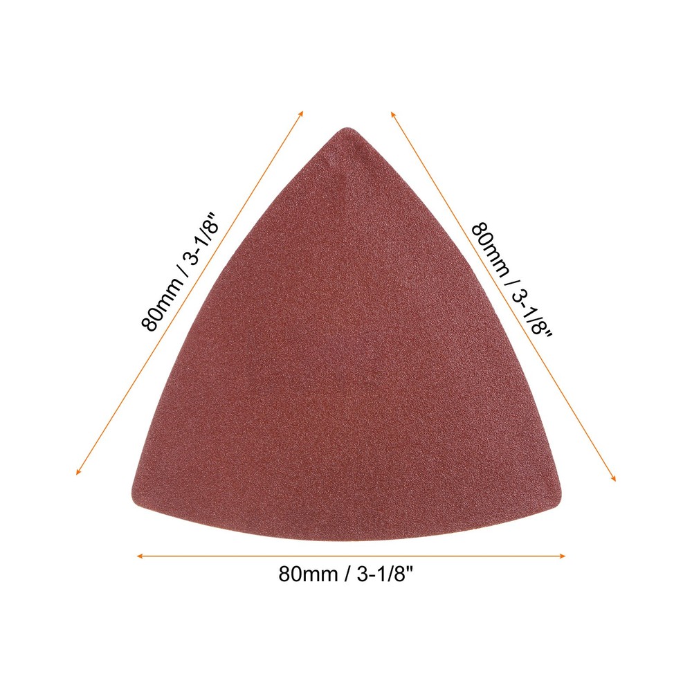 100pcs Triangular Hook & Circle Glass Cards 240 Grits 3-1/8"