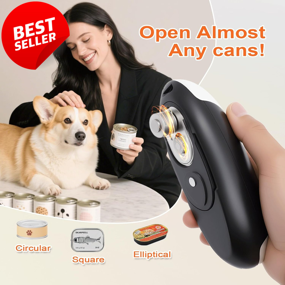 Electric Can Opener One Touch USB-C Rechargeable Automatic Kitchen Tool - US