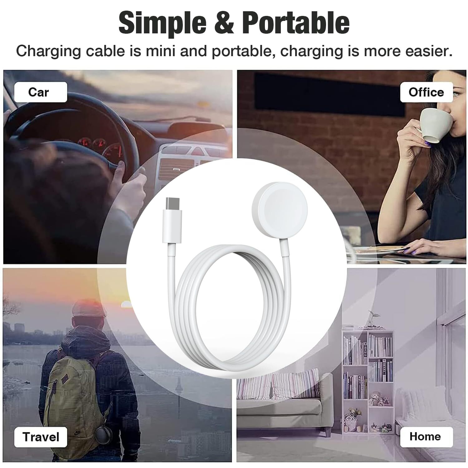 Lot Magnetic USB-C Charging Cable Charger for Apple Watch Series 4/5/6/SE/7/8/9