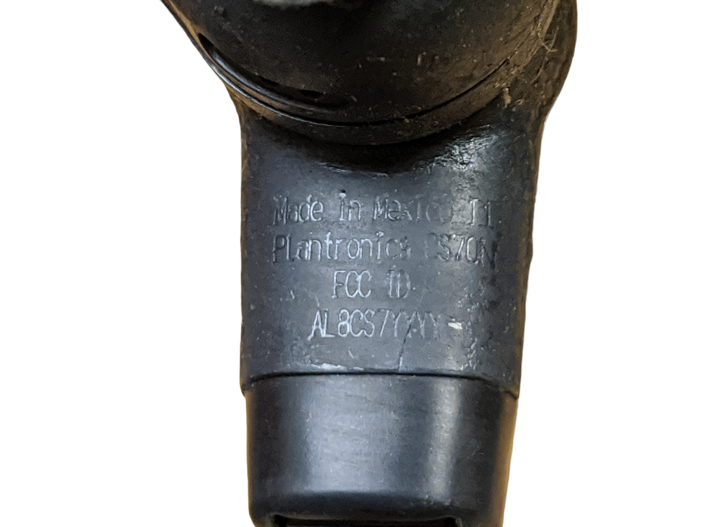 Plantronics CS70N Silver Ear-Hook Wireless Headset w/Adapter+Charge Base Working