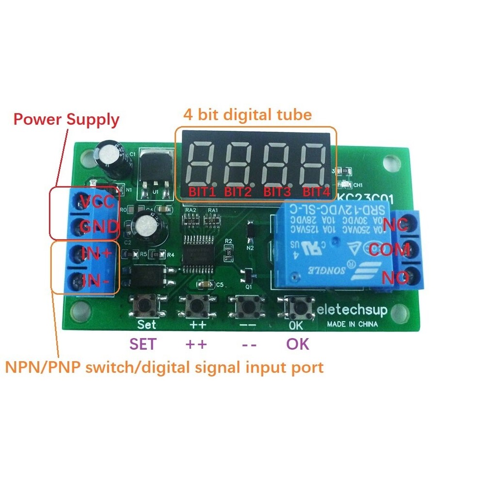 1xMultifunction Pulse Counter Switch Adjustable Timer Delay Turn On/Off Relay