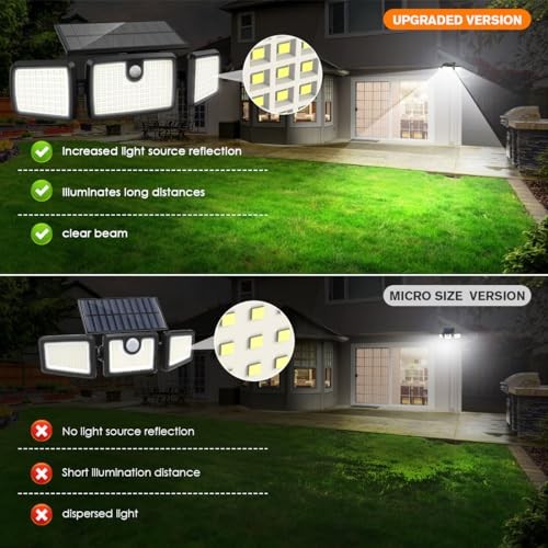 Solar Lights Outdoor, Quick Charge Solar Motion Deck Lights Remote-4 Pack