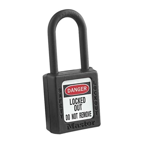 Master Lock 406Grn Lockout Padlock, Keyed Different, Thermoplastic, Green, 1