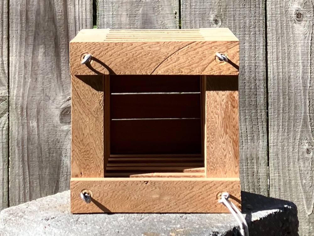 Handmade Rustic Wooden Hanging Orchid Basket