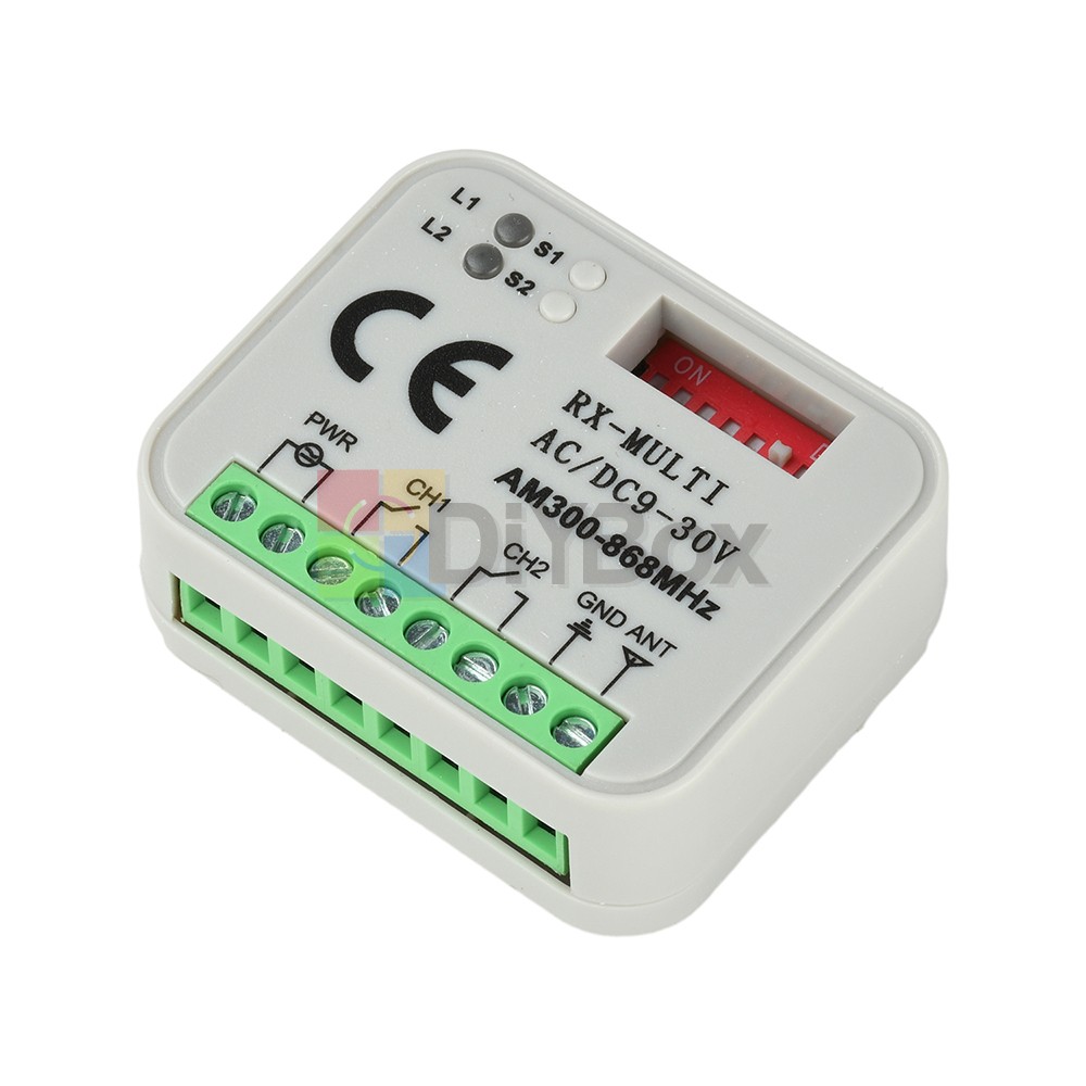 Universal 300-868MHz Multi-Frequency Receiver Switch Controller AC/DC On/Off