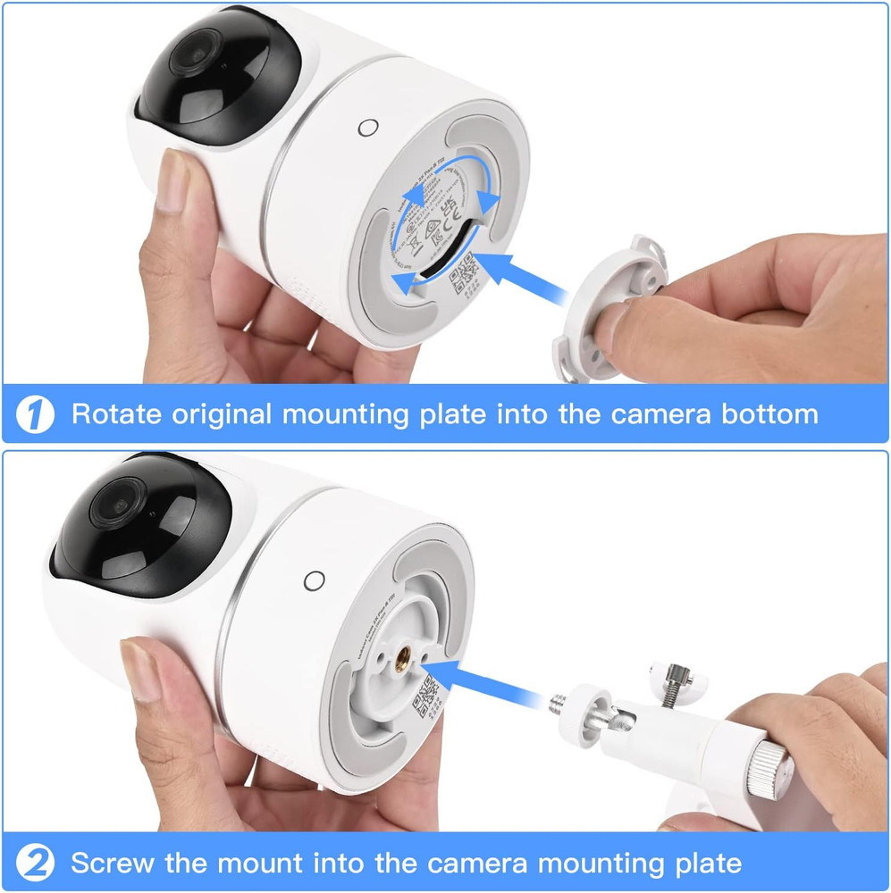 2Pack Adjustable Wall Mount for Eufy Security Indoor Cam P24 and E220, No-Drill