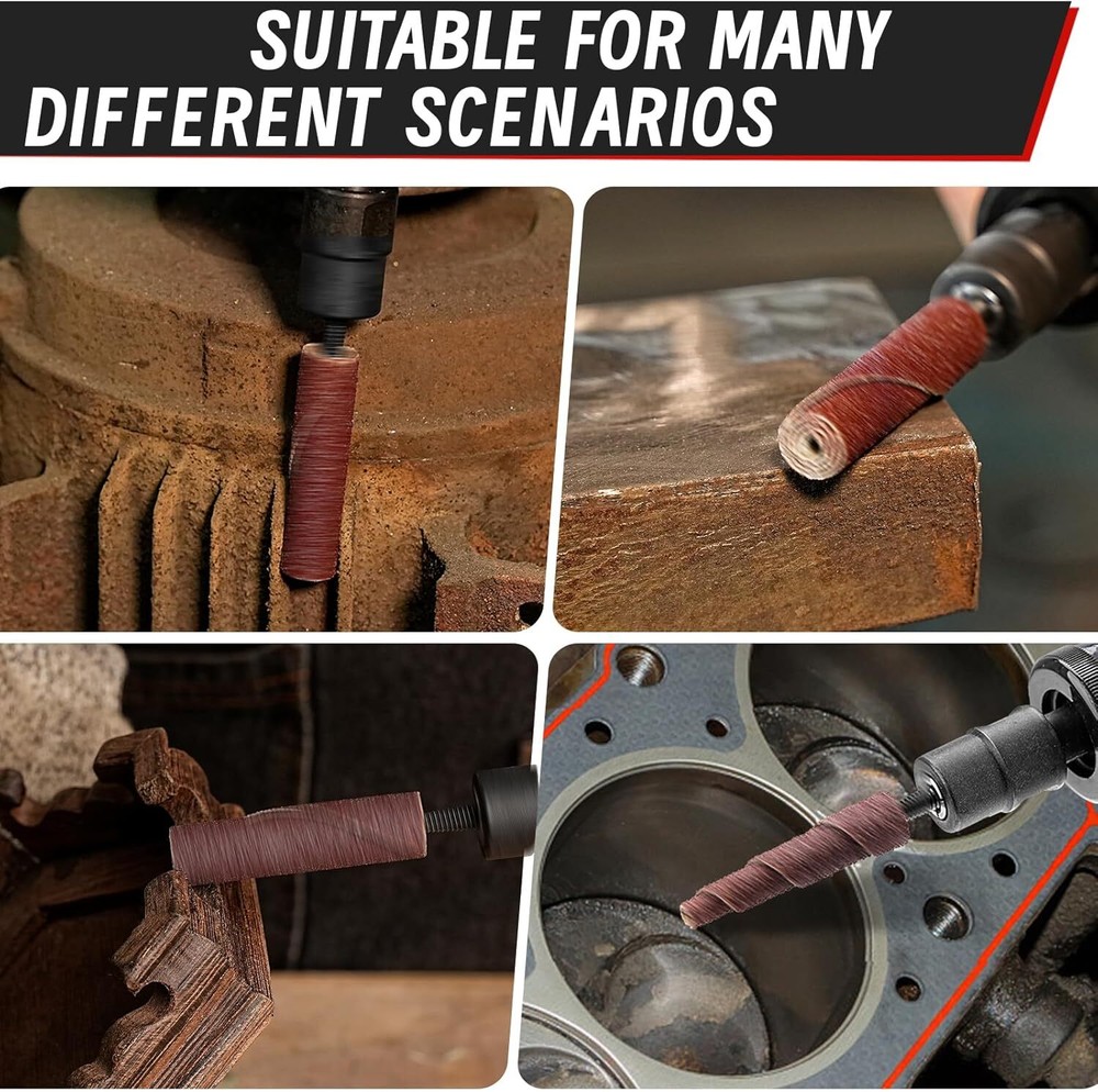 ENGINE PORTING 25 PC MINI CONE SANDER KIT SANDING ABRASIVE WHEEL TOOL PORT