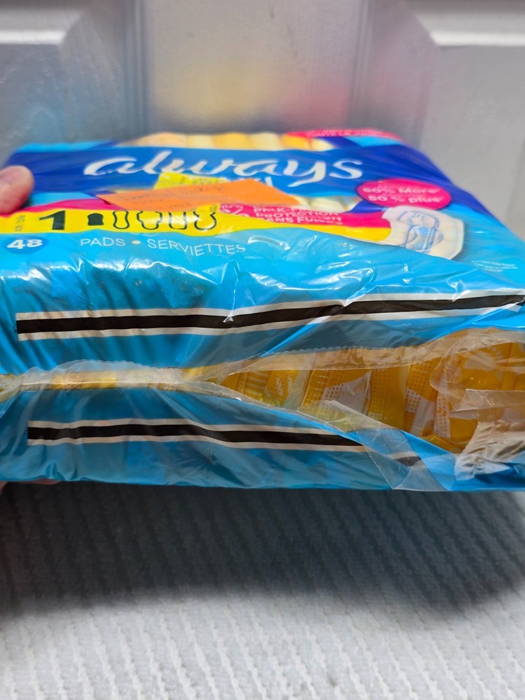 Always Maxi Size 1 Regular Absorbency Without Wings 48 Count Unscented (C