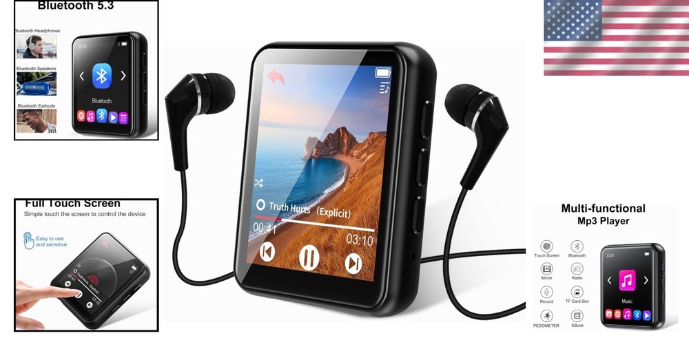 Mini Compact MP3 Player Bluetooth 5.3 Speaker